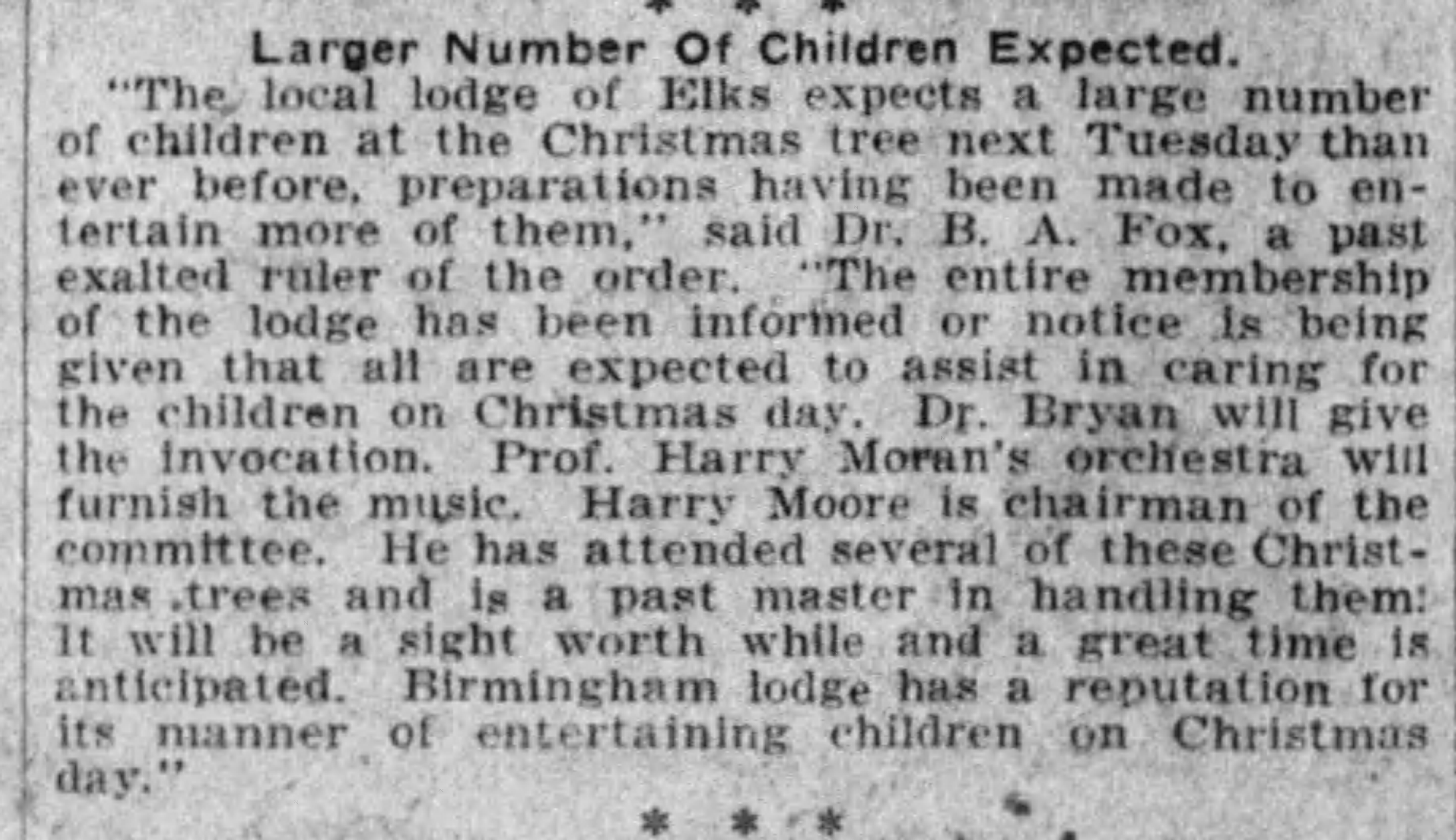 Large Number of Children Expected